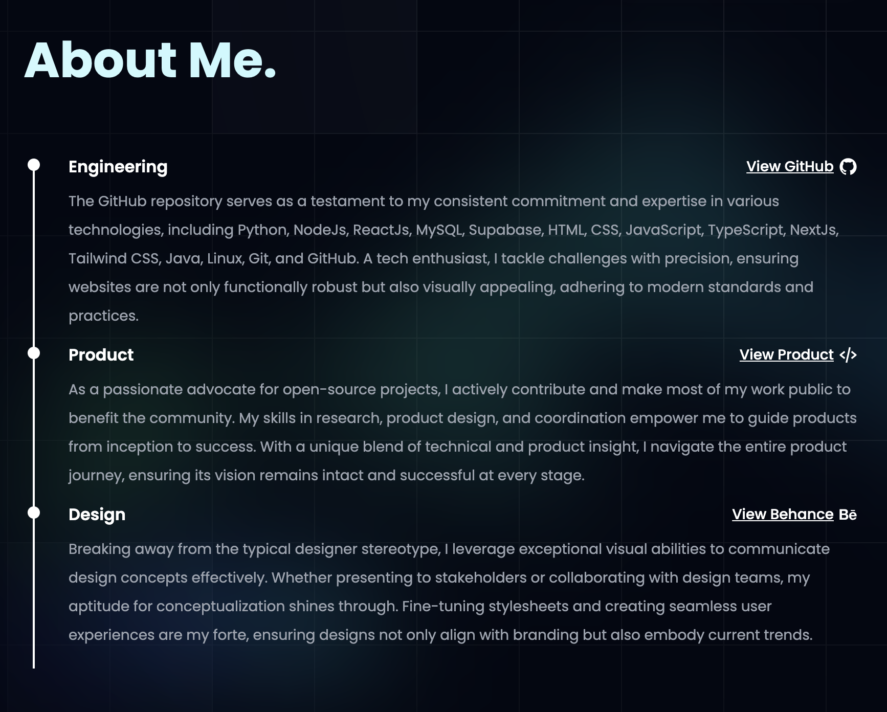 About Me section